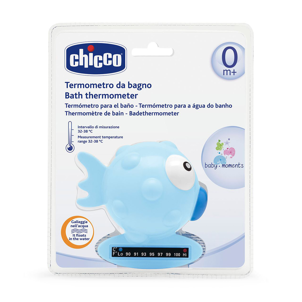Термометр для ванної Chicco Рибка блакитна